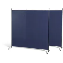 GRASEKAMP Sichtschutz Stellwand 180 x 180 cm blau Metall 2 St.