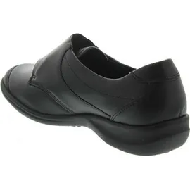 WALDLÄUFER Millu-S, Ortho-Tritt, Glattleder / Stretch, schwarz, Weite M, Klettverschluss M54306-301- 38 - Schwarz - 38