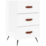 vidaXL Nachtschrank Hochglanz-Weiß 40 x 40 x 66 cm Weiß