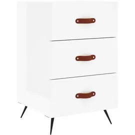 vidaXL Nachtschrank Hochglanz-Weiß 40 x 40 x 66 cm Weiß