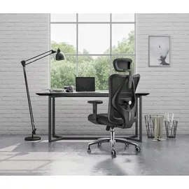 SIHOO Bürostuhl Kunstleder Schwarz