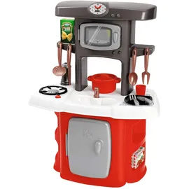 Ecoiffier – kleine Kinderküche – Spielküche im Mini-Format, mit Kühlschrank, Waschbecken, Herd, Spiellebensmittel, für Kleinkinder ab 18 Monaten