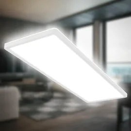 B.K.Licht LED Panel, 58x20 cm, - 22W, 3000lm, flach, backlight, neutralweiß, weiß - Weiß