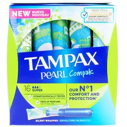 Tampons Super PEARL Tampax Tampax Pearl Compak (18 uds) 18 uds