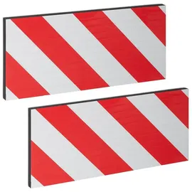 Relaxdays Garagen Wandschutz selbstklebend 2er Set Weiß,Rot