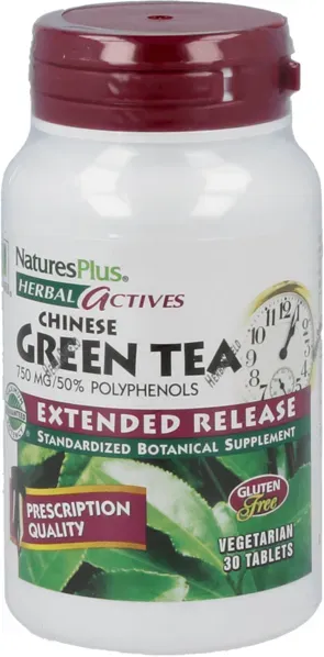 Natures Plus Chinese Green Tea 750 mg 30 Tabletten