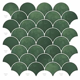 vidaXL Fischschuppen Fliese Dunkelgrün 30 x 30 cm 10 St.