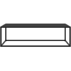 vidaXL Beistelltisch Schwarz mit Schwarzem Glas 120x50x35 cm