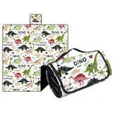 Hayisugal Picknickdecke Sandfrei Stranddecke Wasserdicht Campingdecke Waschbar Strandunterlage Tragbare Picknickdecke Soft für Strand,Picknick,Wandern,Reisen, Dinosaurier, 200 x 200 cm