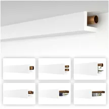 heximo Winkelprofil weiß 1.7 Meter Profile - XPS Abdeckleisten für Heizungsrohre, L-Profil Rohrabdeckung Kabelkanal Modell: HRA-1-54x66 mm (30.6 Meter / 18 Leisten)