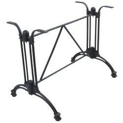 Tischgestell MORENA Doppelwangen Aluminumguss/schwarz