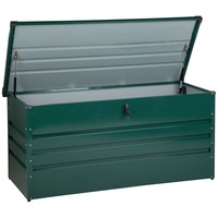 Kissenbox Outdoor Auflagenbox aus Metall grün Gartentruhe Cebrosa