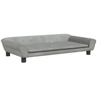 VidaXL Kindersofa Hellgrau 100x50x26 cm Samt