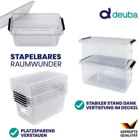DEUBA Aufbewahrungsbox 20 x 12 x 30 cm 10-tlg. transparent
