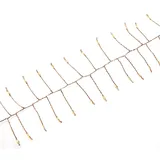 Konstsmide Micro LED Lichterkette 200 bernsteinfarbene LEDs Draht Kupferglänzend innen