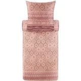 BASSETTI Bettwäsche Hanbury (BL 135x200 + 1 K 80x80 cm + 1 Kissenhülle aus 100% Baumwollsatin in der Farbe Puderrosa P1, Maße: