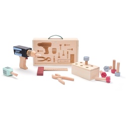 Kids Concept - Kid's Hub Werkzeugkoffer mit Zubehör, bunt (21er-Set)