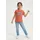 Levi's T-Shirt LEVI'S KIDS "LVG LEVIS CHAMBRAY APPLIQUE TO", Mädchen, Gr. 10 (140), orange (hot coral), Jersey, Obermaterial: 60% Baumwolle, 40% Polyester, bestickt, normal hüftbedeckend, Rundhals, Shirts T-Shirt, for Girls, mit Logo-Stickerei