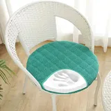 RZYW Rund Stuhlkissen 6er 4er 2er Set Weiche Sitzkissen Rund Waschbar Sitzkissen Stuhl rutschfest Sitzpolster Outdoor Stuhlauflage Bodenkissen für Küche Esszimmer Garten Büro,DarkGreen,4er Set 30cm