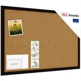 ALLboards Pinnwand mit schwarzem Naturholzrahmen 60x40cm