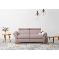 2,5-Sitzer HOME AFFAIRE "Lindgren" Sofas Gr. B/H/T: 185cm x 84cm x 93cm, Chenille, ohne TV-Funktion motorisch-ohne Kopfteilverstellung-mit Federkern, rosa (rose) wahlweise mit TV-Funktion, links oder beidseitig, Kopfteilverstellung