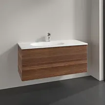 Villeroy & Boch Villeroy und Boch Antao Waschtisch-Unterschrank L06100HM 118,8x50,4x49,3cm, mit Frontstruktur, warm walnut, Mit Beleuchtung