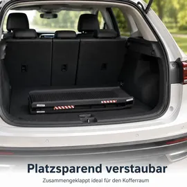 BITUXX Klappbare Hunderampe Einstiegshilfe bis 90 kg Schwarz