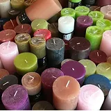 Wiedemann Kerzen Birsppy 3 KG durchgefärbte Rustic Kerzen A-Ware, Markenkerzen aus dt. Produktion, Restposten, Sonderangebot