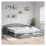 vidaXL Tagesbett 100 x 200 cm Hellgrau
