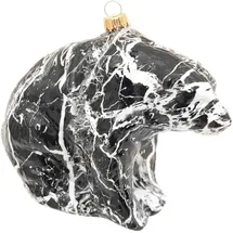 Krebs Glas Lauscha Weihnachtsornament Bär Marmor 1-tlg. 10cm