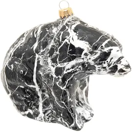 Krebs Glas Lauscha Weihnachtsornament Bär Marmor 1-tlg. 10cm