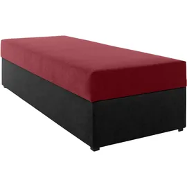 MAINTAL Polsterliege Diana rot|schwarz 83 cm x 203 cm