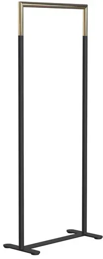frost Bukto Kleiderständer 6002, 600mm, schwarz matt/gold poliert - schwarz matt