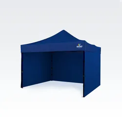 Laube 3x3m - mit 3 Wänden - Blau