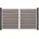 GROJA Gartentor 300 x 180 cm Grau/Aluminium