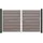 GROJA Gartentor 300 x 180 cm Grau/Aluminium