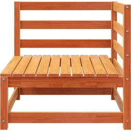 vidaXL Gartensofa mit Fußhocker 2-Sitzer wachsbraun Kiefer