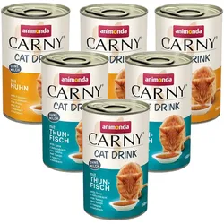 ANIMONDA Carny Katzentrunk Huhn 3x140ml + ANIMONDA Carny Katzentrunk Thunfisch 3x140ml