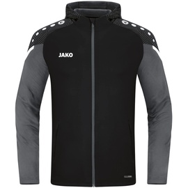 Jako Kinder Kapuzenjacke Performance Schwarz/Anthra Light, 152