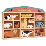 Tender Leaf Toys Bauernhoftiere 13x1ass