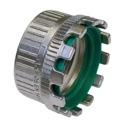 TW Kronenring Typ MKV 50, Edelstahl 1.4408, IG 2", Hypalon grün, PTFE weiß