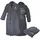 Dewello Dewello® Bademantel ohne Kapuze aus Baumwolle für Sauna und nach dem Sport, Frottee Unisex Grau, Verschiedene Größen (S-XXL), Farbe:Grau