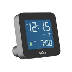 BRAUN Funkwecker digital  7,5x7,5x4,5cm schwarz