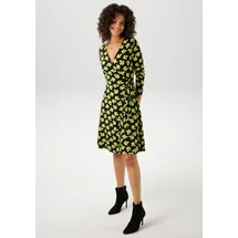 Aniston CASUAL Wickelkleid Geblümt Grün/Schwarz/Yellow 36