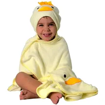 HECKBO Baby Handtuch Kapuze Maus inkl. Waschlappen, ab 0 Jahren, 2 Druckknöpfe, Baby Geschenk Mädchen Jungen, weiches saugfähiges Material 90x100cm Kinder Badetuch Bademantel Kapuzenhandtuch