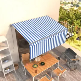 furnicato Markise 250 cm blau/weiß