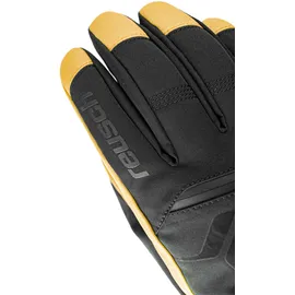 Reusch Down Spirit Gore-tex besonders Warmer, wasserdichter und atmungsaktiver Skihandschuh mit Daunen, schwarz-Camel, 9,5