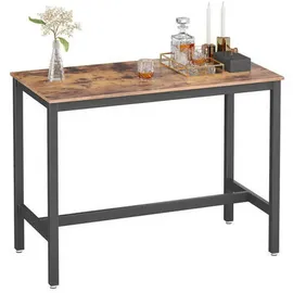 VASAGLE Bartisch 120 x 60 x 90 cm Braun/Schwarz