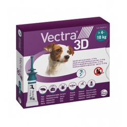 Vectra 3D S Spot-on hond 4 - 10 kg (3 pipetten)  2 x 3 pipetten