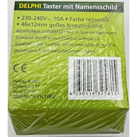 ChiliTec DELPHI Taster Klingeltaster Unterputz 0-250V~/ 10A Weiß